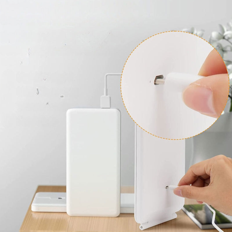 rechargeable led mirror - White - Pink
