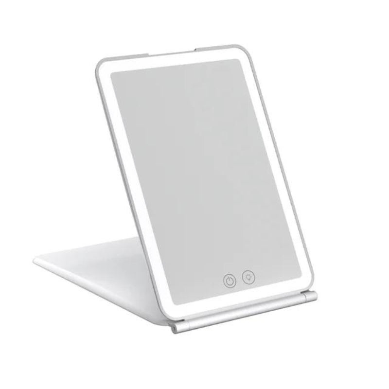 portable zoom led mirror - White - Without Zoom