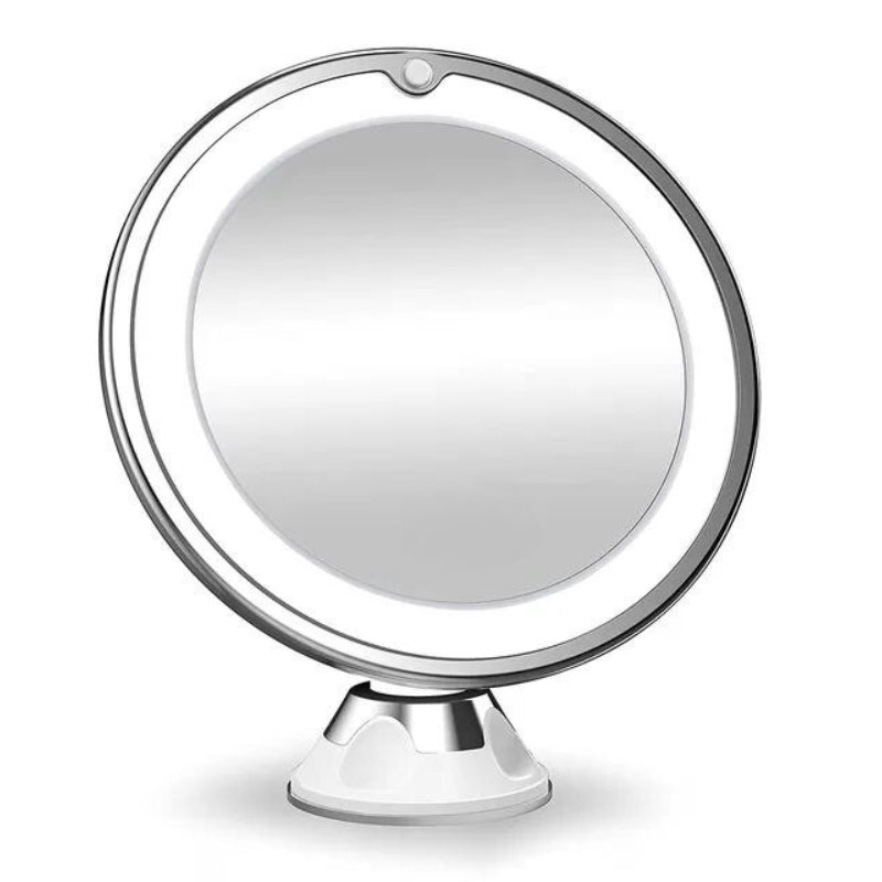 illuminated magnifying mirror - White