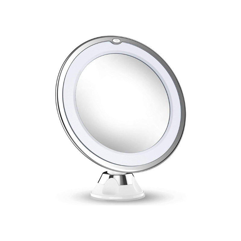 tabletop illuminated magnifying mirror - White