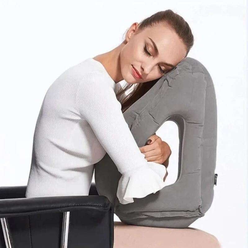 inflatable airplane pillow - Blue - Black - Grey - Gray