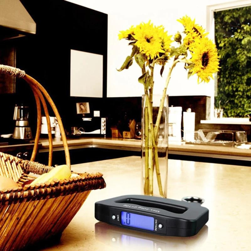 portable electronic luggage scale - Black