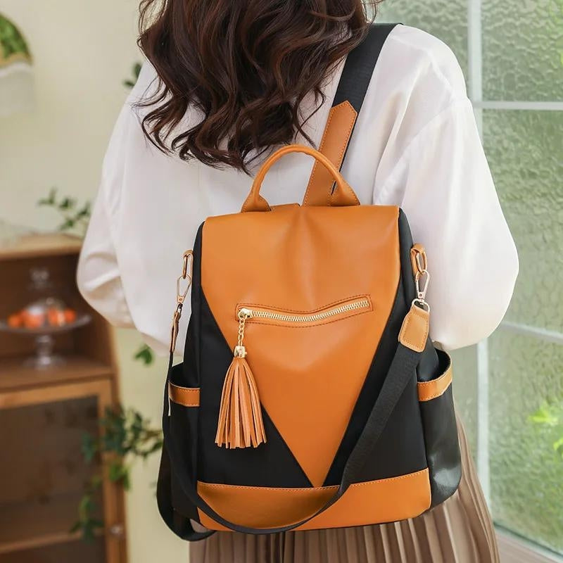 small hiking backpack for women - Orange and black - Orange and brown - Orange and grey - Orange and gray