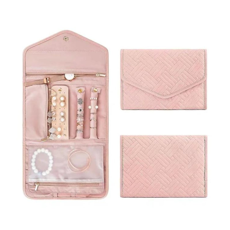 jewelry pouch for women - Pink - L