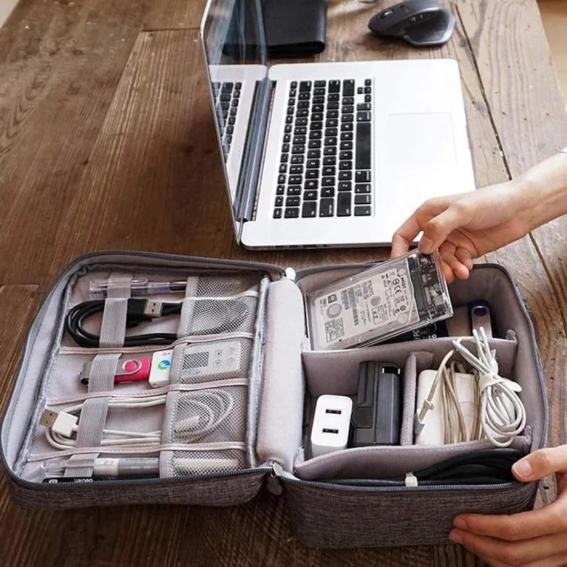 travel cable organizer - Black - Grey - Gray - Red - Blue - Navy Blue - Purple