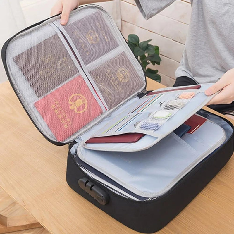 travel document pouch - Grey with Double Zip - Gray with Double Zip - Grey with Three Pouches - Gray with Three Pouches - Grey with Two Pouches - Gray with Two Pouches