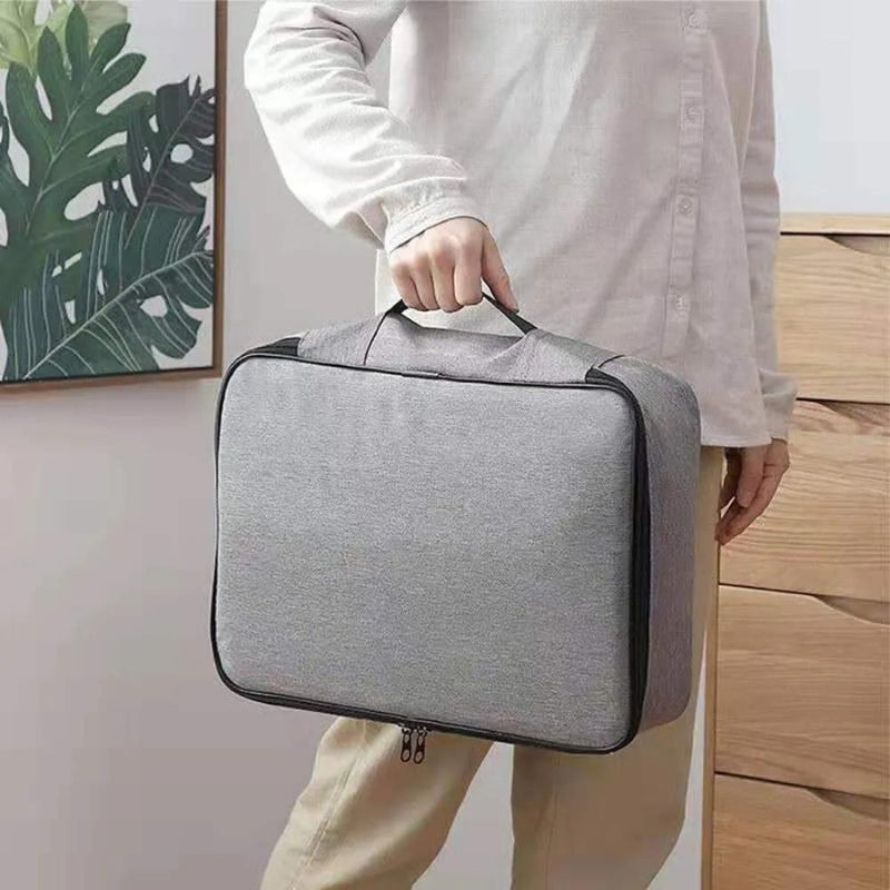 travel document pouch - Grey with Double Zip - Gray with Double Zip - Grey with Three Pouches - Gray with Three Pouches - Grey with Two Pouches - Gray with Two Pouches