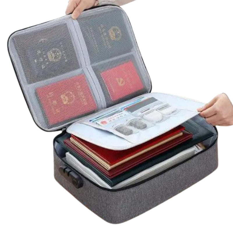 travel paper pouch - Grey with Two Pouches - Gray with Two Pouches