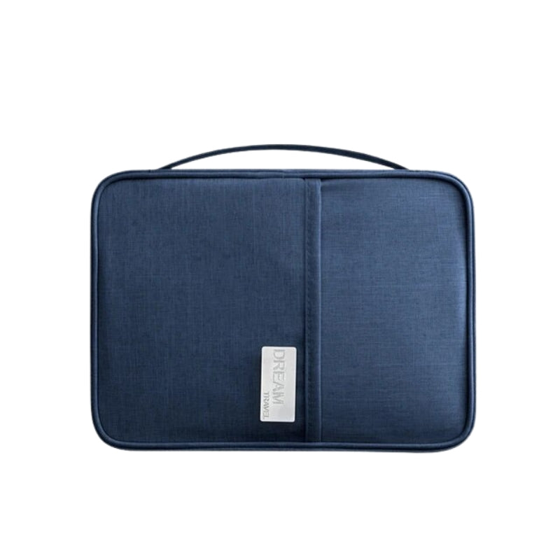 travel passport pouch - Navy Blue - L
