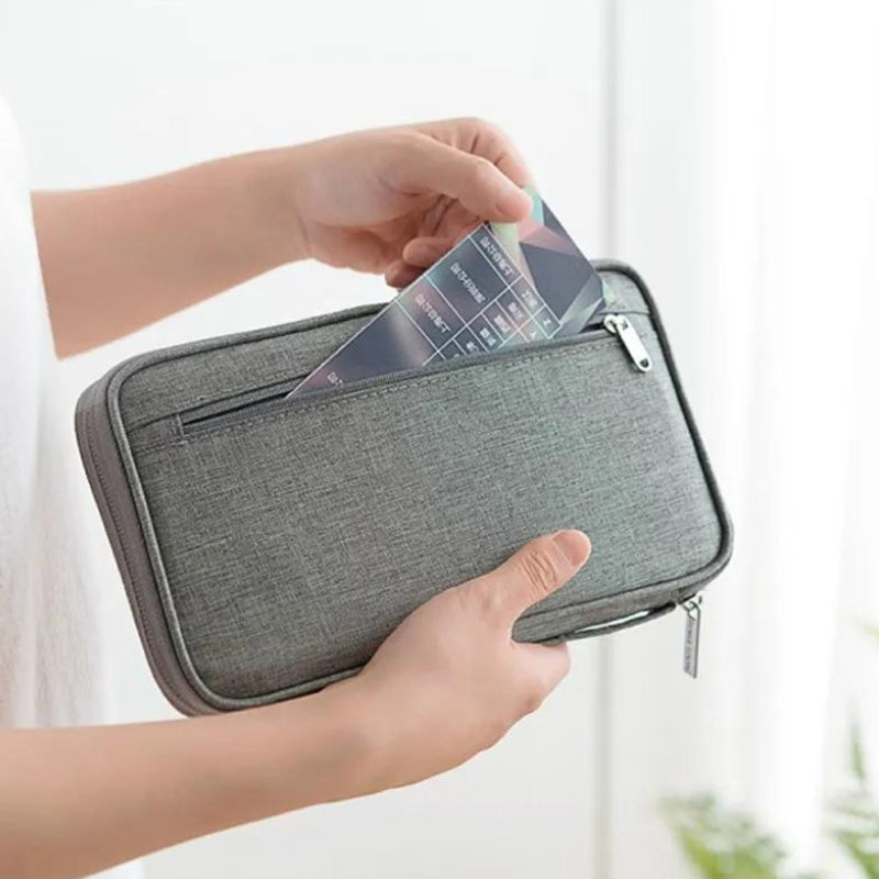 travel passport ticket pouch - Navy Blue - Sky Blue - Black - Pink - Grey - Gray