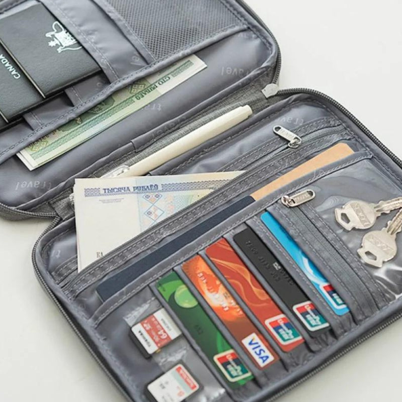 travel paper pouch - Navy Blue - Sky Blue - Black - Pink - Grey - Gray