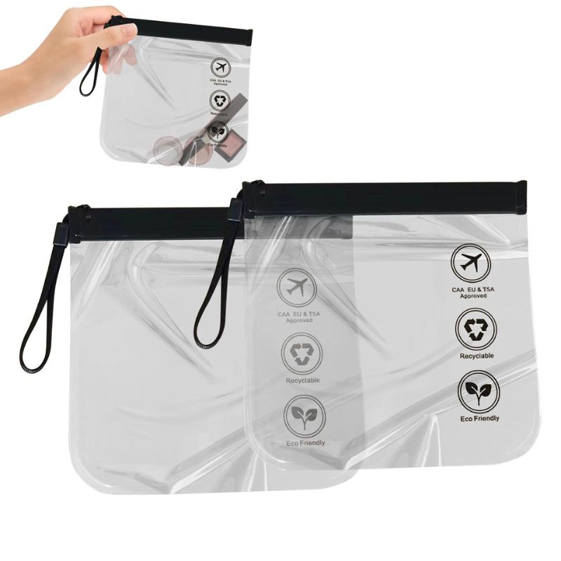 transparent liquid pouch for airplane - Black