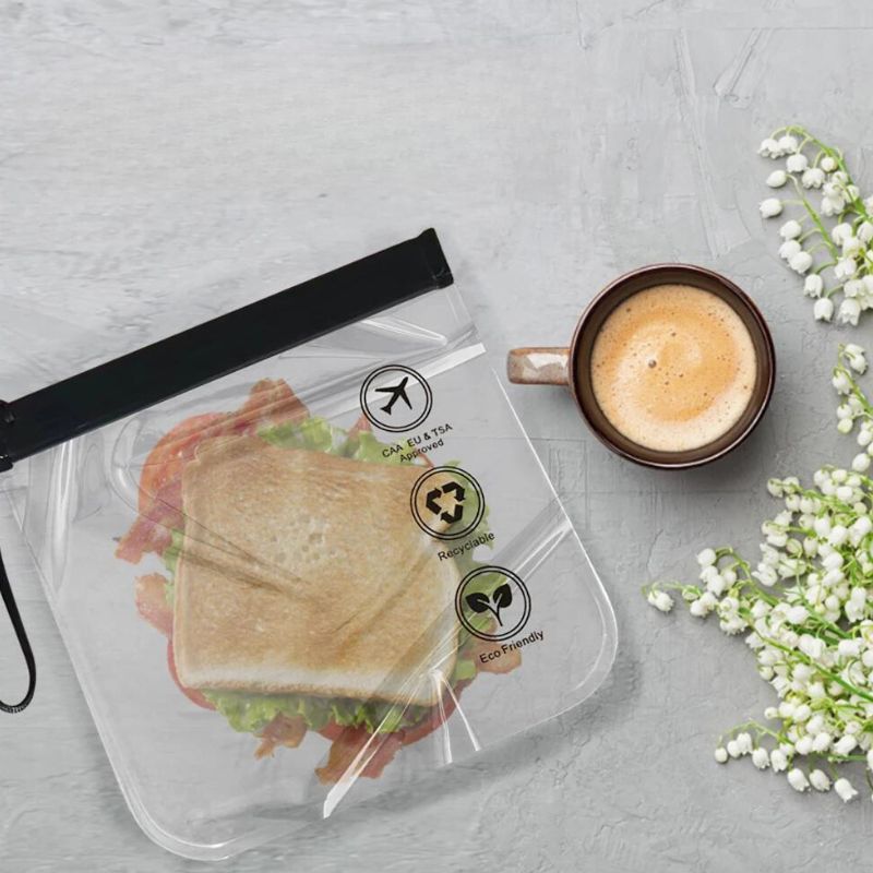 transparent travel pouch airplane - Black