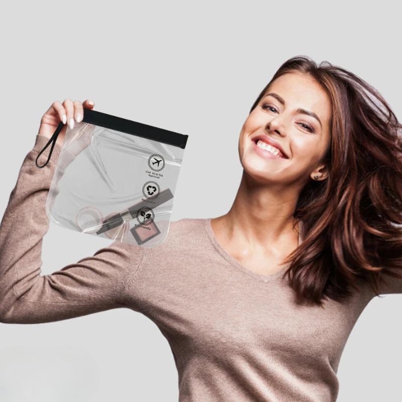 transparent pocket for airplane - Black