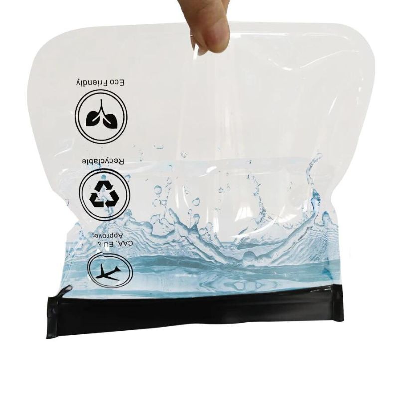 transparent pouch for airplane - Black