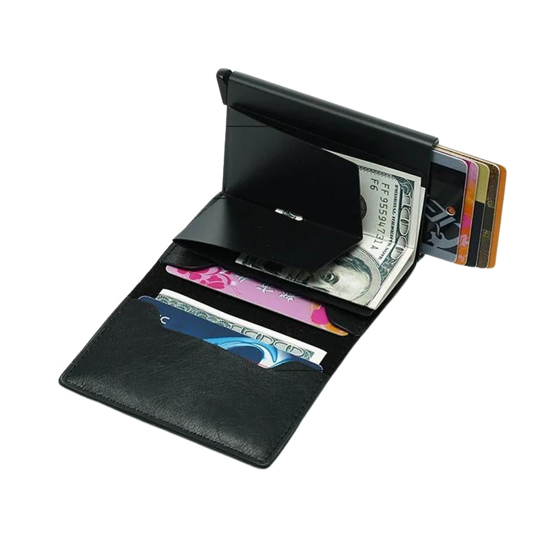 anti rfid credit card holder - Textured Black - Black - Light Brown - Dark Brown - Textured Dark Brown - Orange - Pink