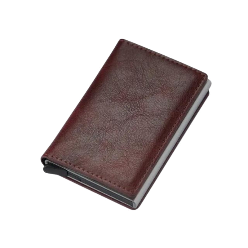 rfid blocking card holder - Dark Brown