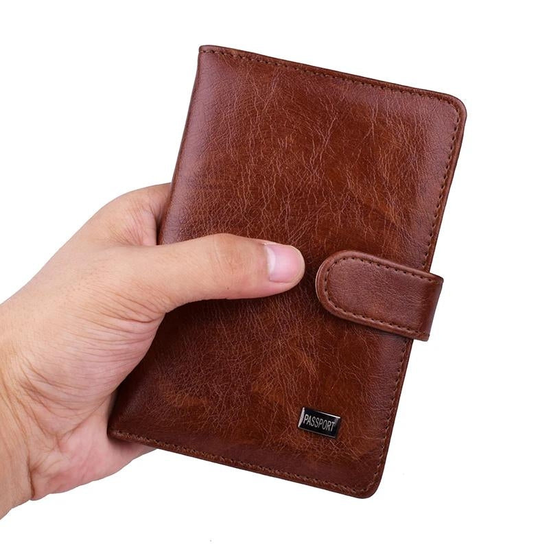leather document holder for men - Light Brown - Dark Brown - Black - Red