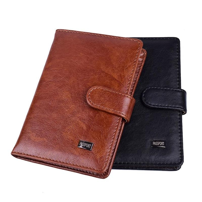 branded leather document holder for men - Light Brown - Dark Brown - Black - Red