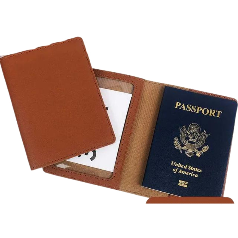 luxury document holder for men - Brown - Without Engraving