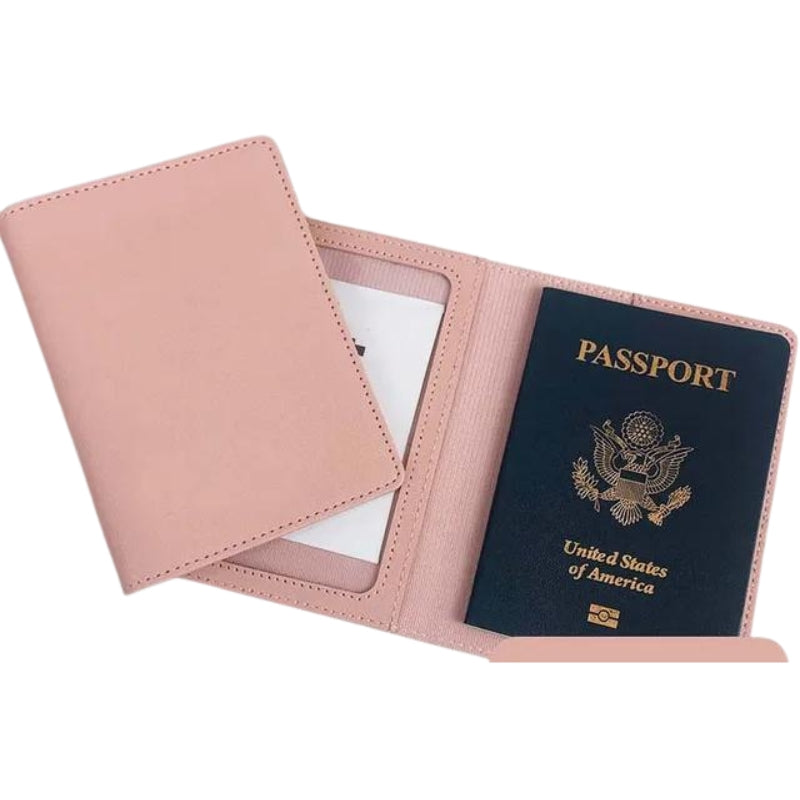 leather wallet - Pink - Without Engraving