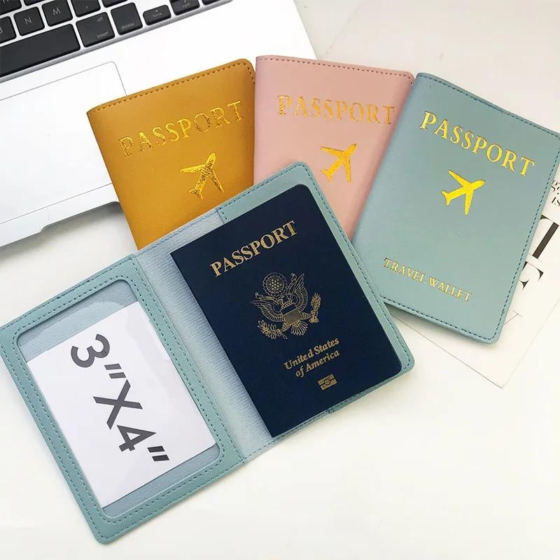 leather document holder for men - Navy Blue - Sky Blue - Black - Pink - Brown