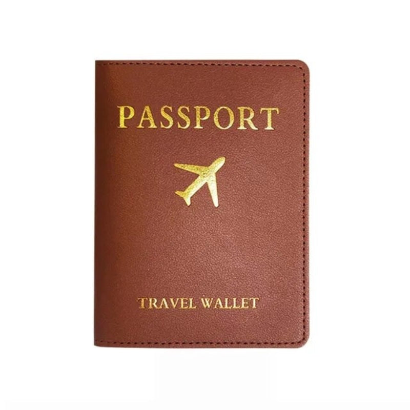 brown leather document holder for men - Brown - Gold Engraving