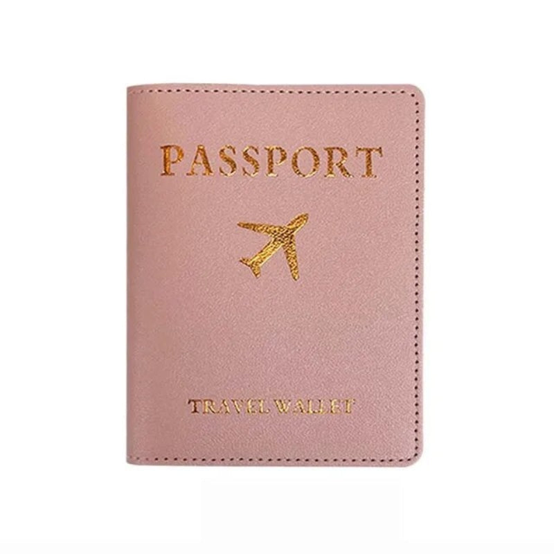 leather credit card holder for women - Pink - Gold Engraving