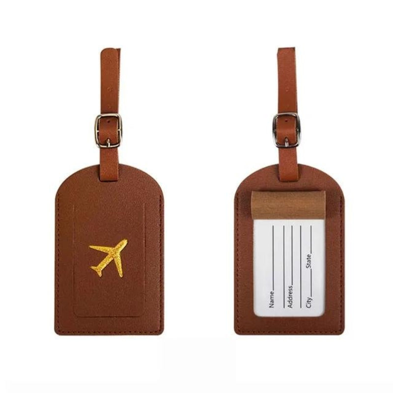 suitcase name tag - Brown