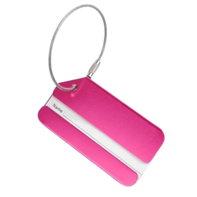 suitcase address tag - Pink