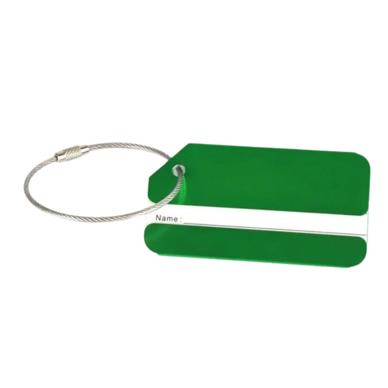 airplane suitcase tag holder - Green