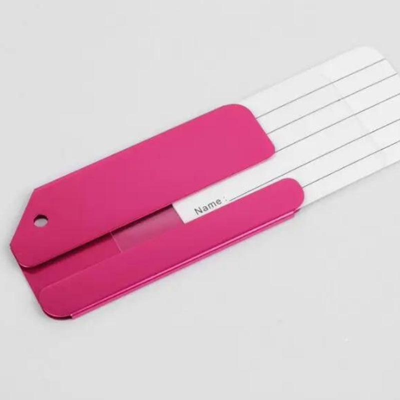 women's baggage tag - Blue - Black - Green - Yellow - Pink - Red - Silver - Brown - Purple - Black with Plane Pattern - Blue with Plane Pattern - Yellow with Plane Pattern - Silver with Plane Pattern - Brown with Plane Pattern - Red with Plane Pattern - Purple with Plane Pattern