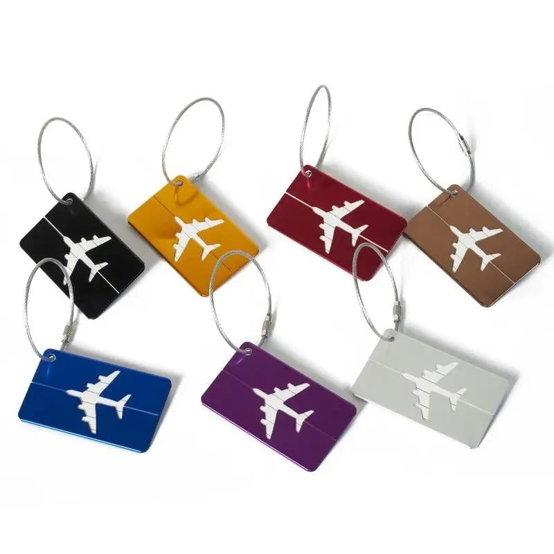 men's baggage tag - Blue - Black - Green - Yellow - Pink - Red - Silver - Brown - Purple - Black with Plane Pattern - Blue with Plane Pattern - Yellow with Plane Pattern - Silver with Plane Pattern - Brown with Plane Pattern - Red with Plane Pattern - Purple with Plane Pattern