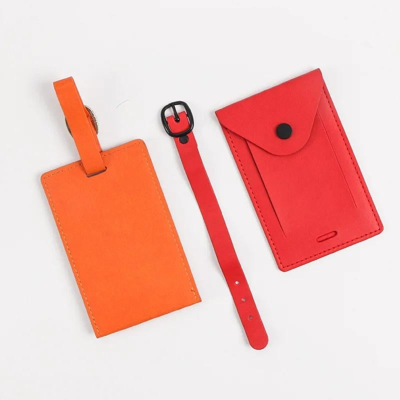 luggage tag holder - Pink - Blue - Black - Green - Red - Orange