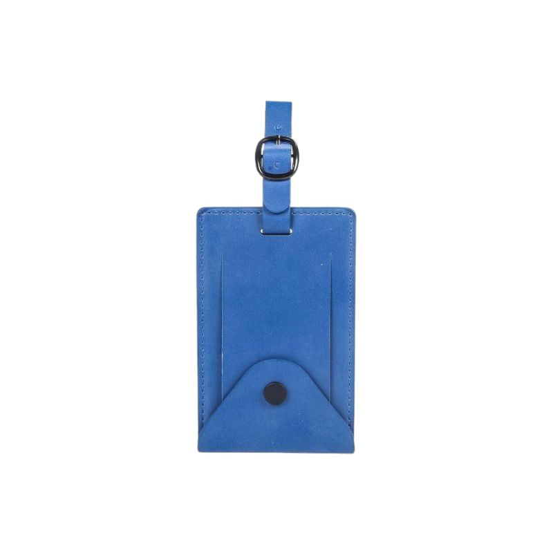 leather suitcase tag holder - Blue