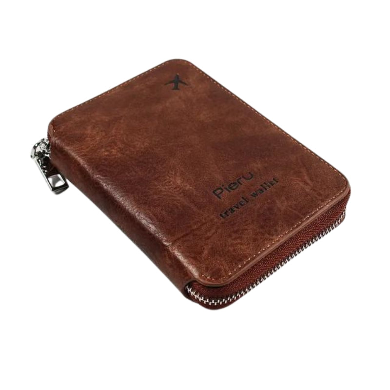 anti rfid wallet for women - Dark Brown