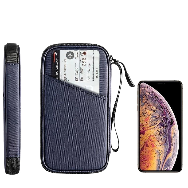 anti-theft wallet for men - Blue - Grey - Gray - Black