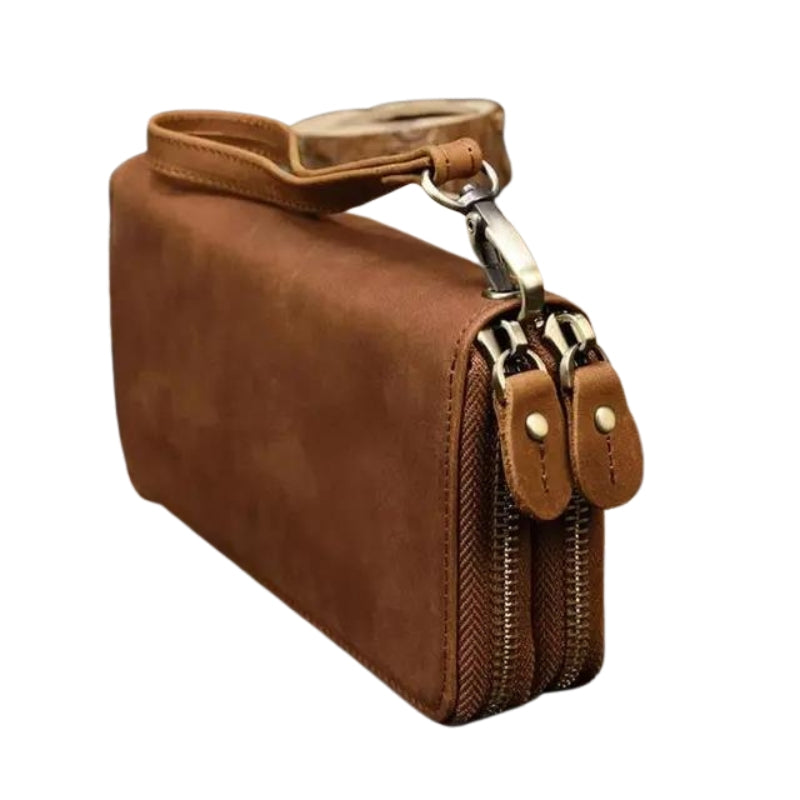 luxury leather wallet for men - Light Brown