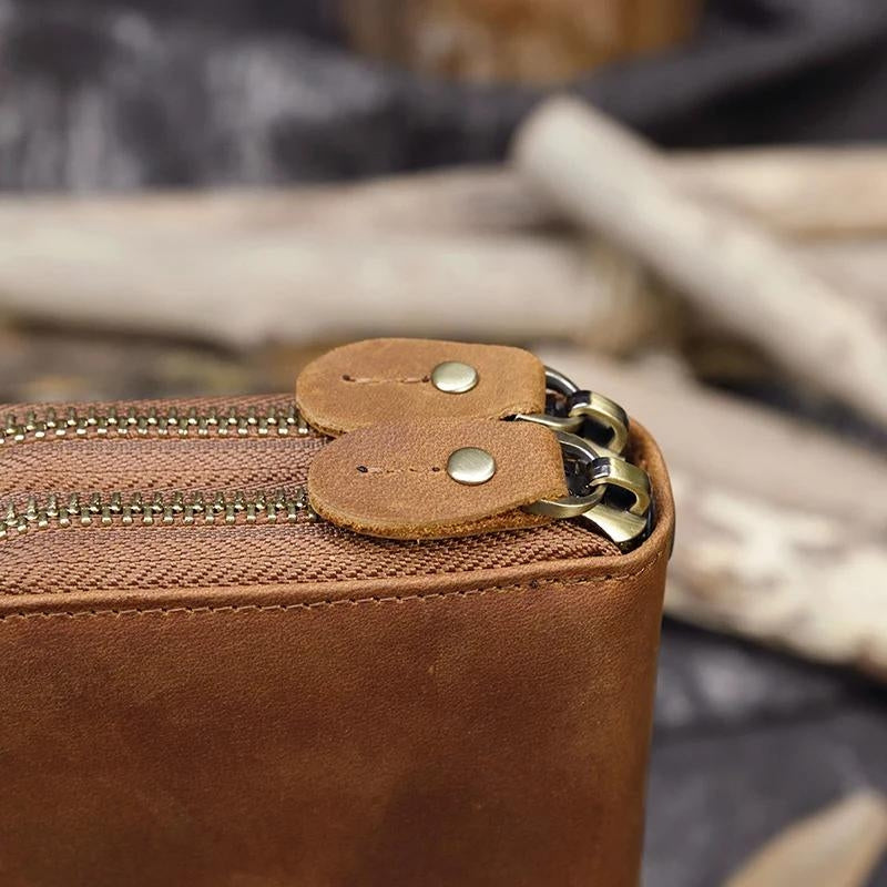 men's leather wallet large size - caramel brown - coffee brown - brown - light brown - black - textured black - brown - simple closure - caramel brown - coffee brown - brown - light brown - black - textured black - brown - simple closure