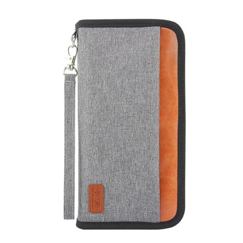 rfid travel wallet for men - Grey - Gray