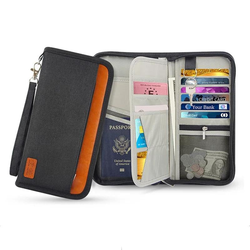 travel wallet - Grey - Gray - Black