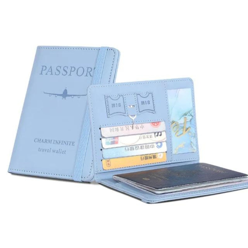 rfid protection wallet for women - Sky Blue