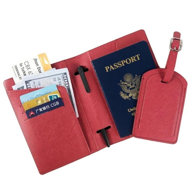 leather wallet for men - Red