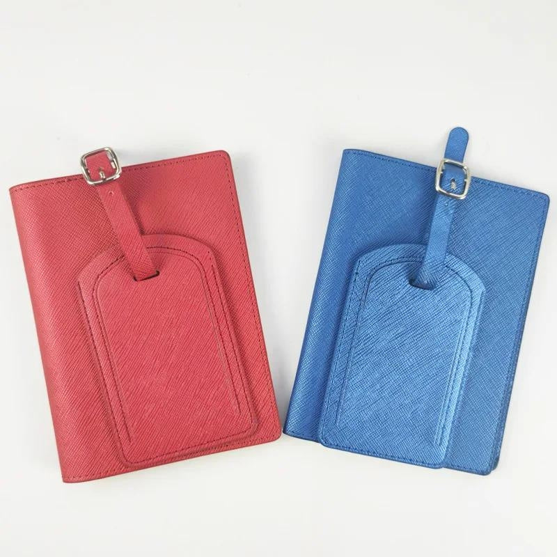 leather passport holder - Brown - Black - Blue - Red - Grey - Gray