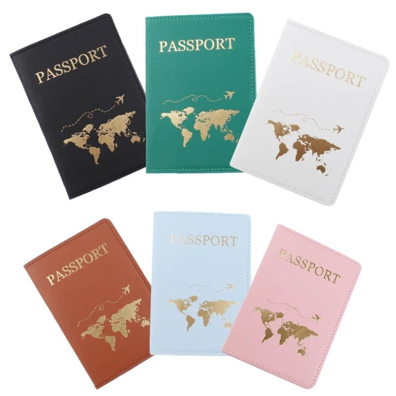 leather passport cover - Green - Black - White - Grey - Gray - Pink - Brown - Blue - Purple