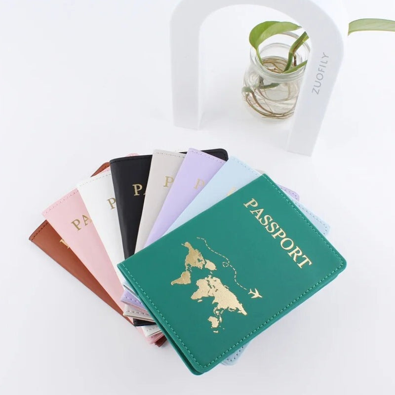 passport protection pouch - Green - Black - White - Grey - Gray - Pink - Brown - Blue - Purple