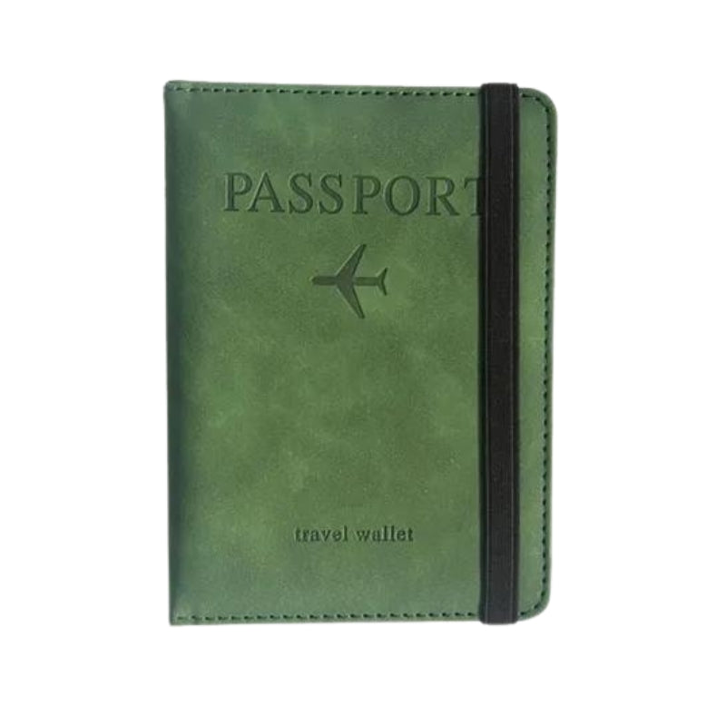 travel passport pouch - Green