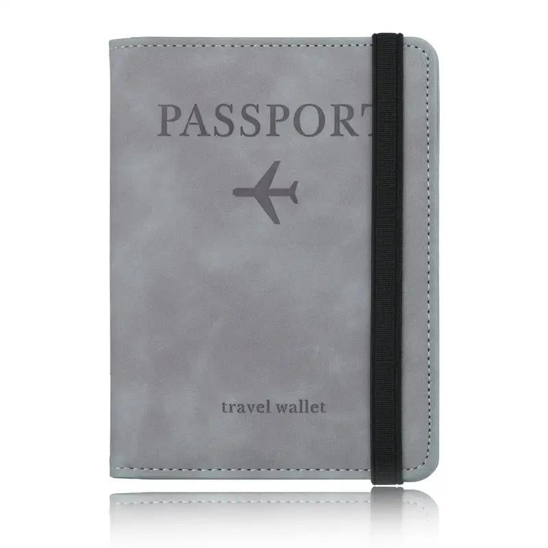 rfid passport holder - Grey - Gray