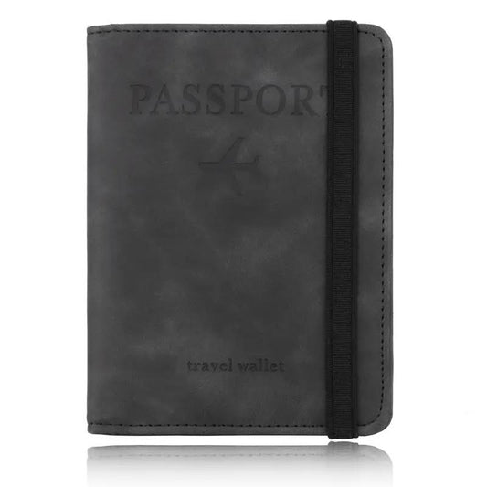 anti rfid passport cover - Black