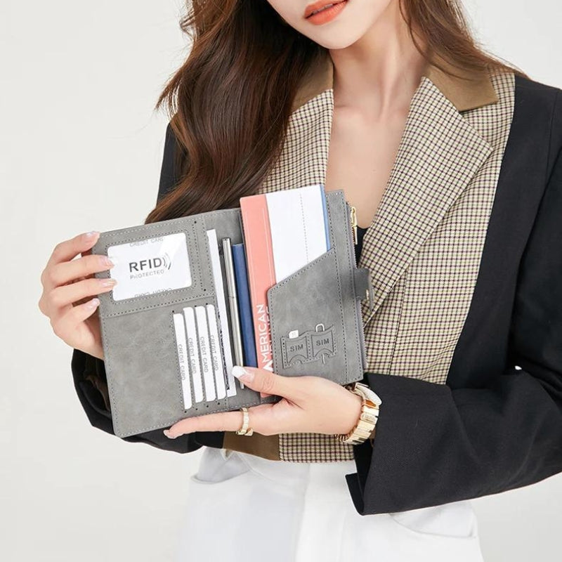 women's passport holder - Green - Pink - Red - Grey - Gray - Black - Orange - Brown - Blue